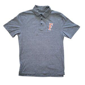 Cal State Fullerton x Camp David Gray Heathered Polo Cotton Shirt Size M